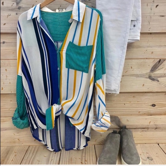 Striped button down! - Picture 2 of 2